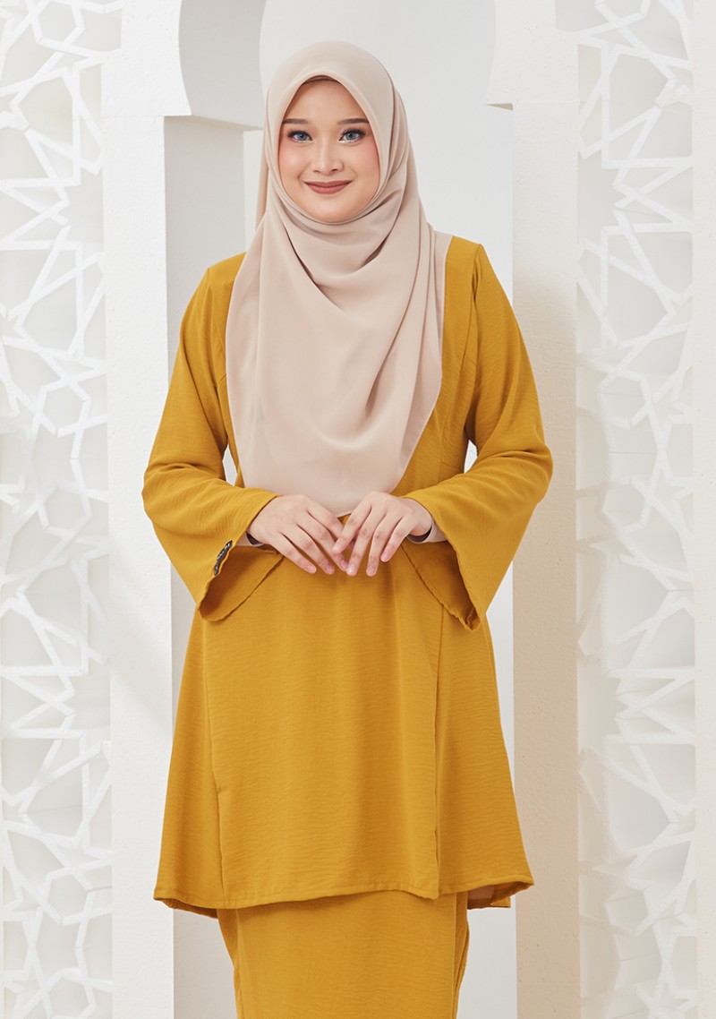 Kurung Nur Zaleha - Mustard