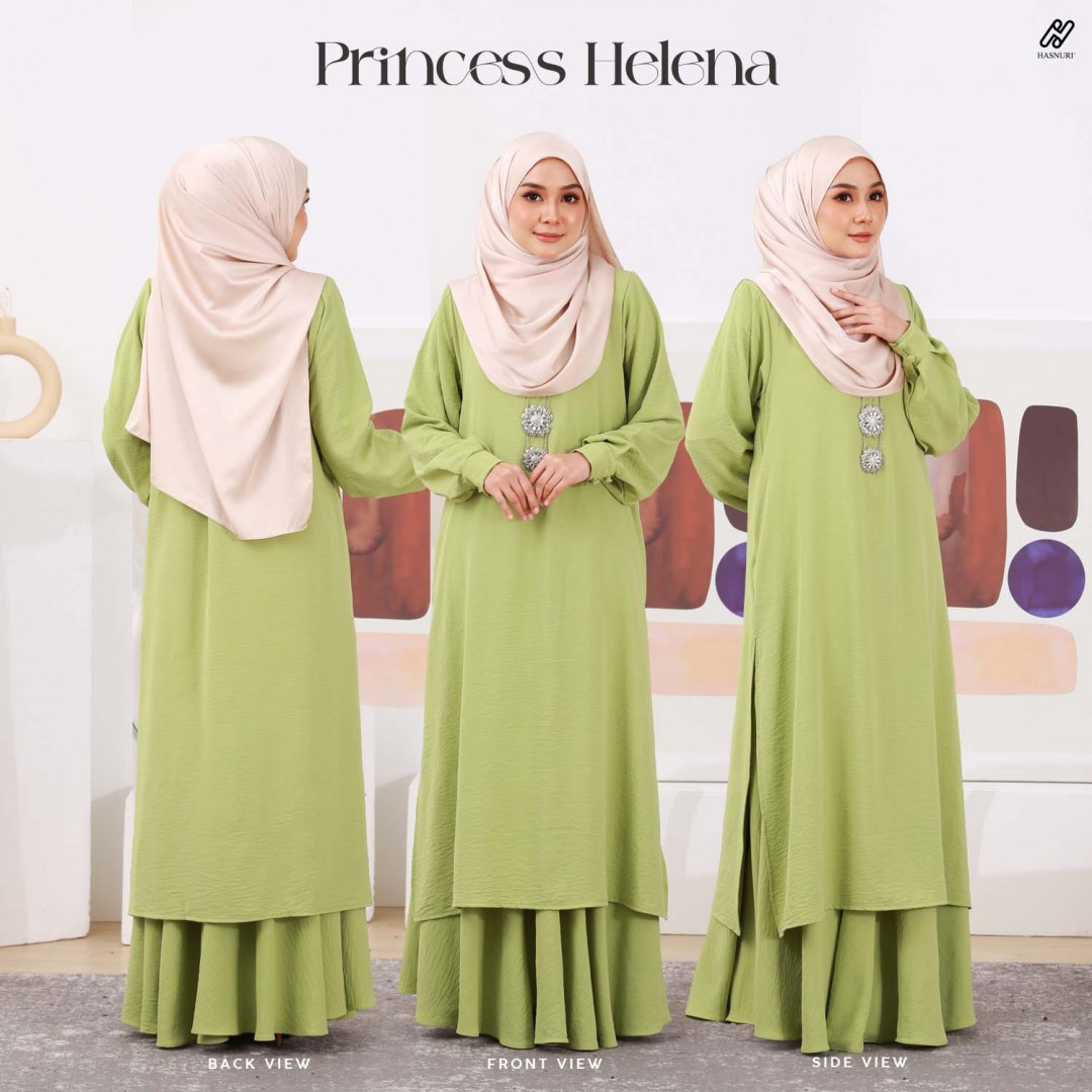Kurung Princess Helena - Deep Orange