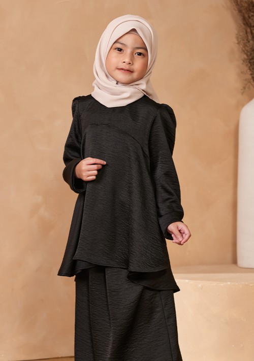 Kurung Puteri Daniya Kids - Black