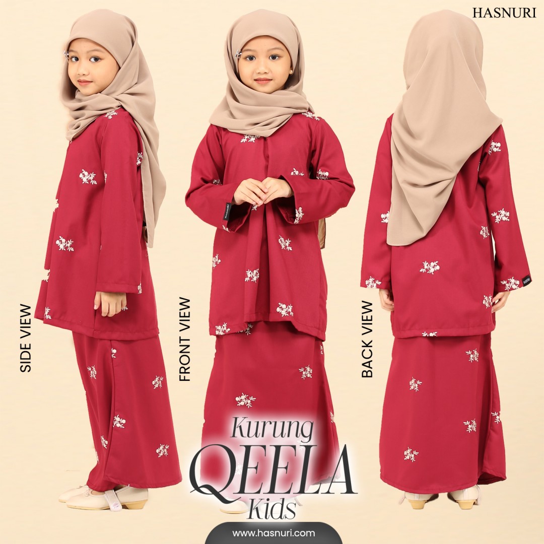 Kurung Qeela Kids - Navy Blue