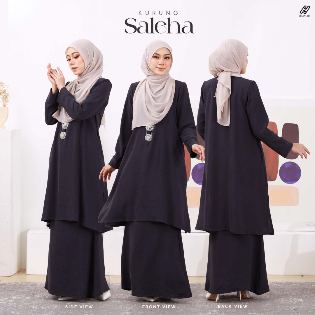 Kurung Saleha - Navy Blue