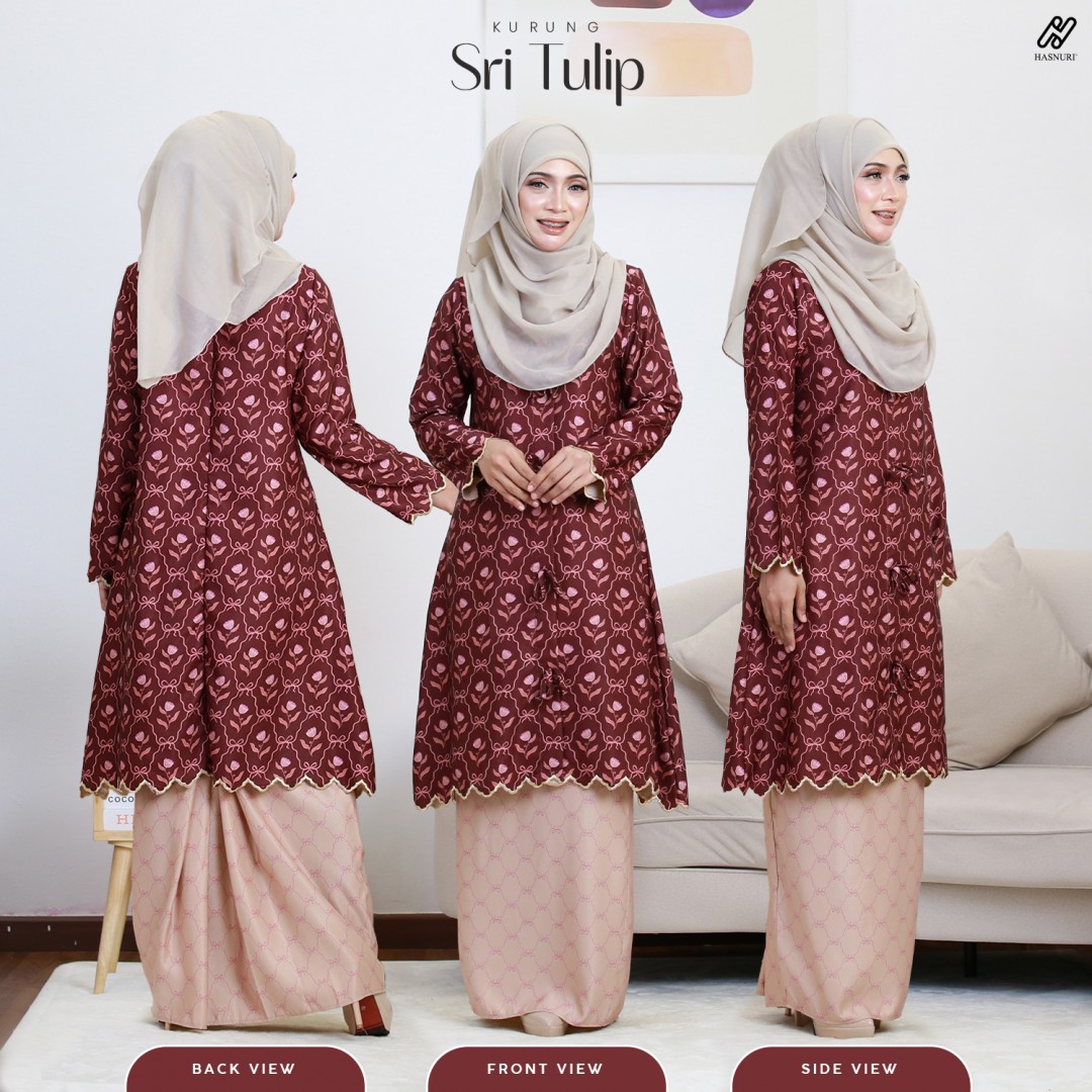 Kurung Sri Tulip - Emerald Green
