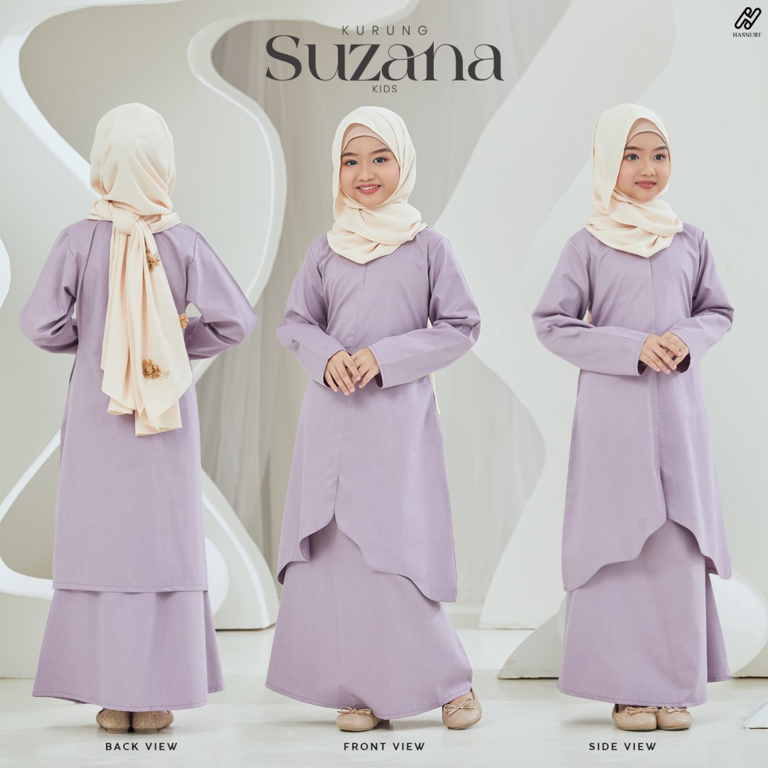 Kurung Suzana Kids - Lilac Purple
