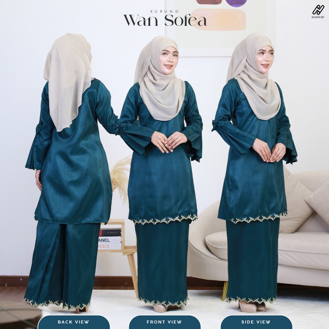 Kurung Wan Sofea - Emerald Green