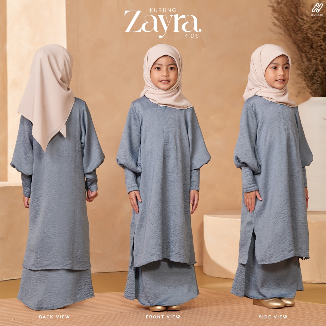 Kurung Zayra Kids - Maroon