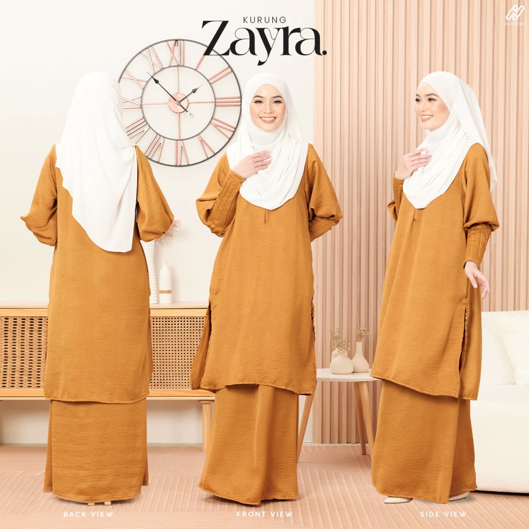 Kurung Zayra - Mustard Gold