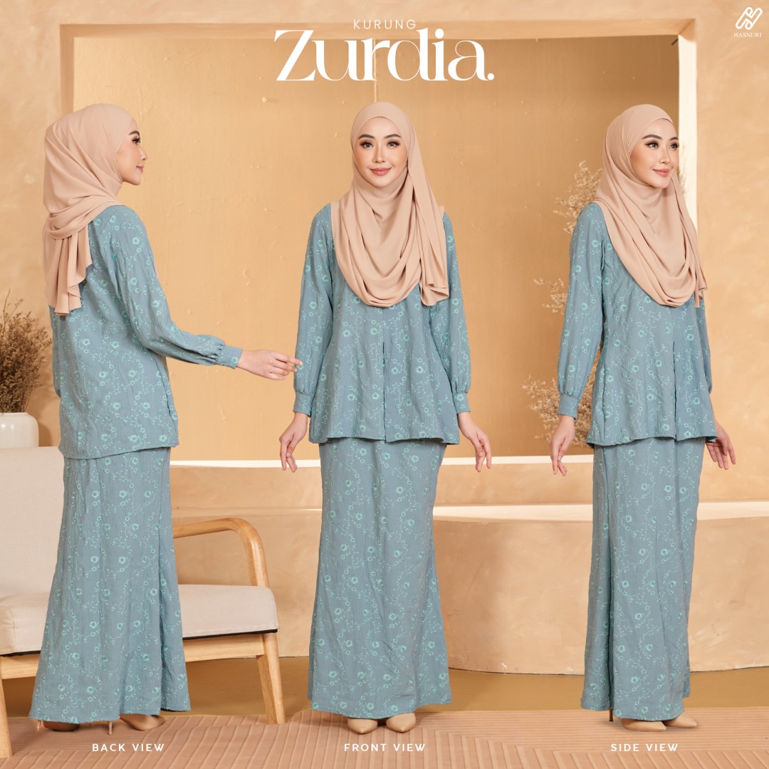 Kurung Zurdia - Matcha Green