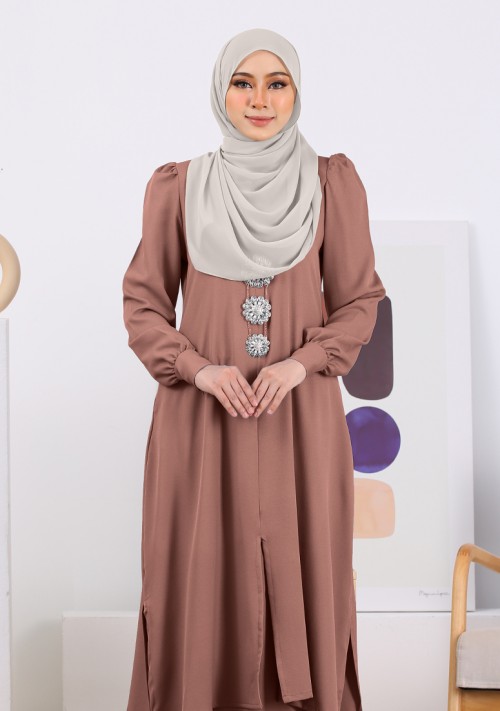 Kurung Nur Zakiya - Light Coco