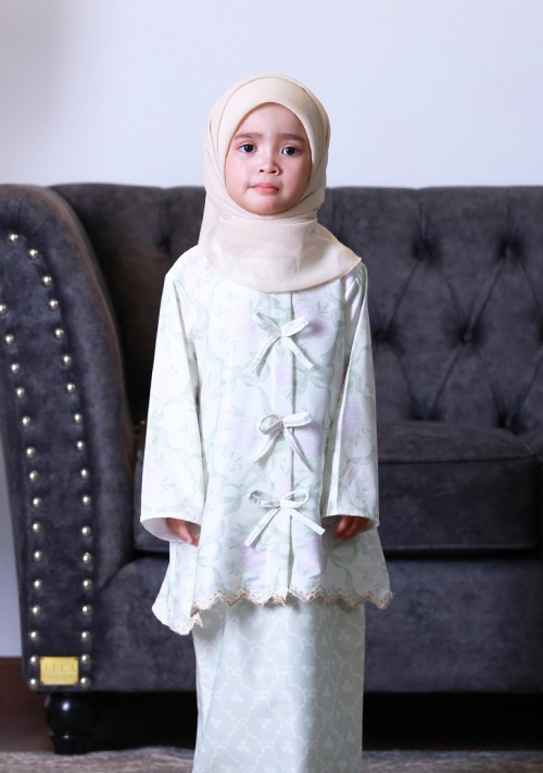 Kurung Dang Wangi Kids - Light Green