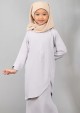 Kurung Sakina Kids - Light Grey