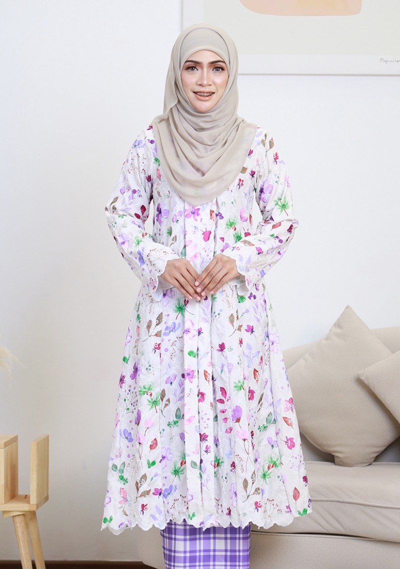 Kebaya Sri Mawar - Lilac Purple