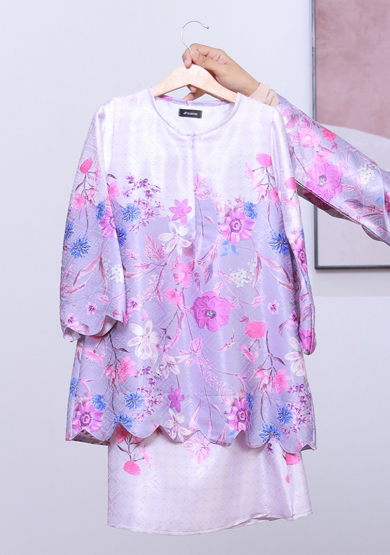 Kurung Sri Seroja Kids - Lilac Purple