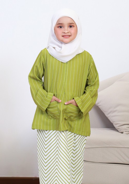 Kurung Imani Kids - Lime Green