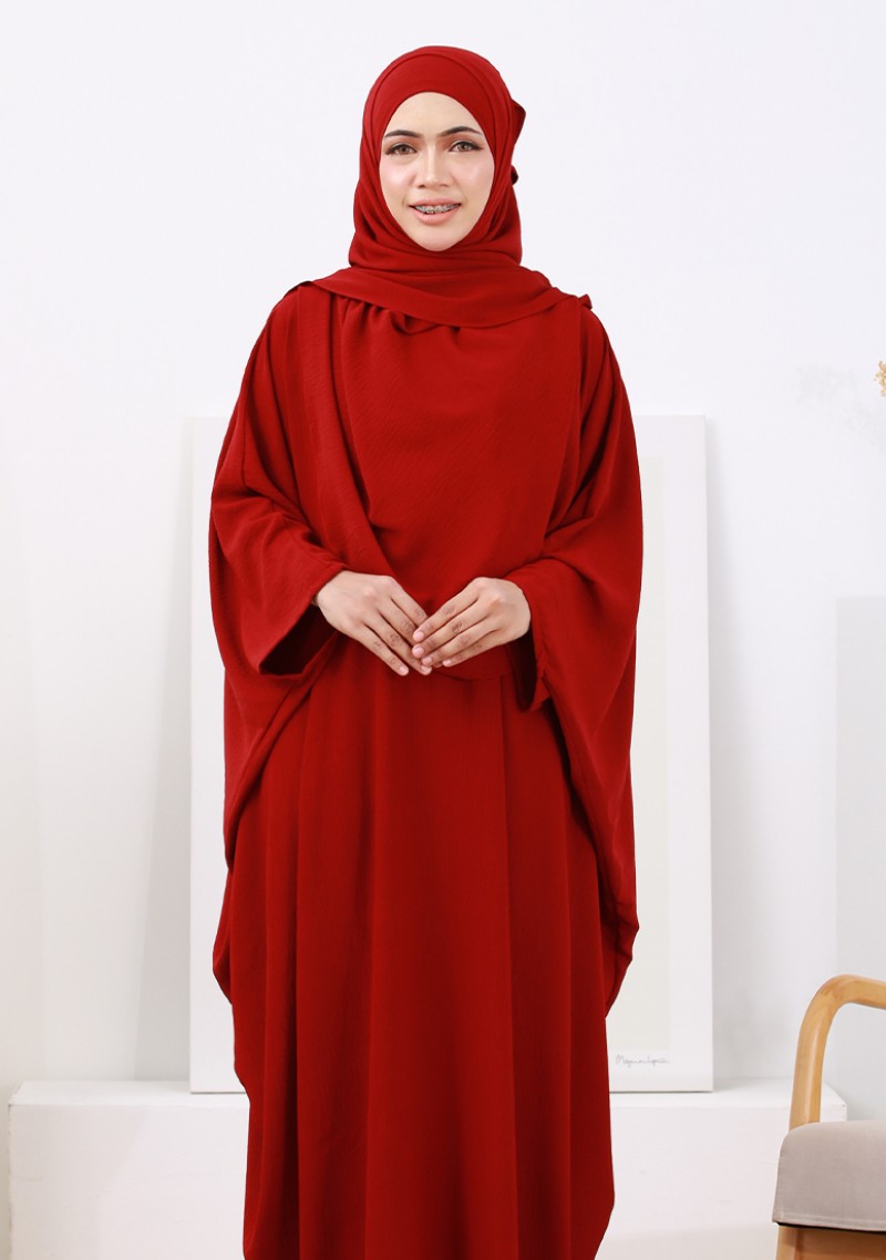 Abaya Hafiza - Maroon
