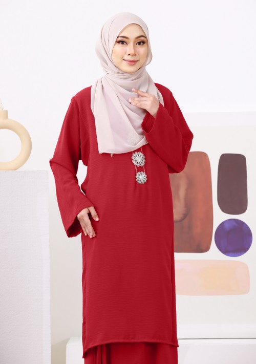 Kurung Asiah - Maroon