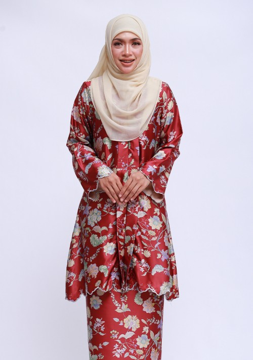 Kebaya Che Balqis - Maroon