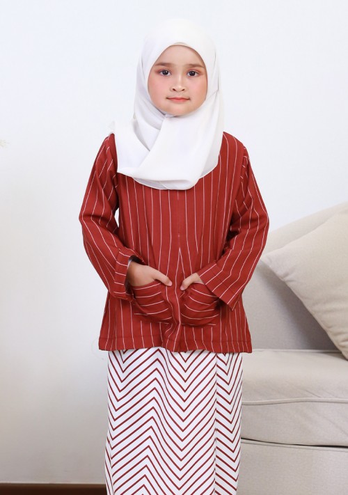 Kurung Imani Kids - Maroon