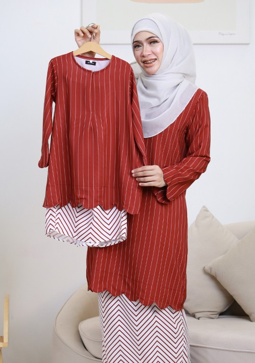 Kurung Imani Labuh Kids - Maroon