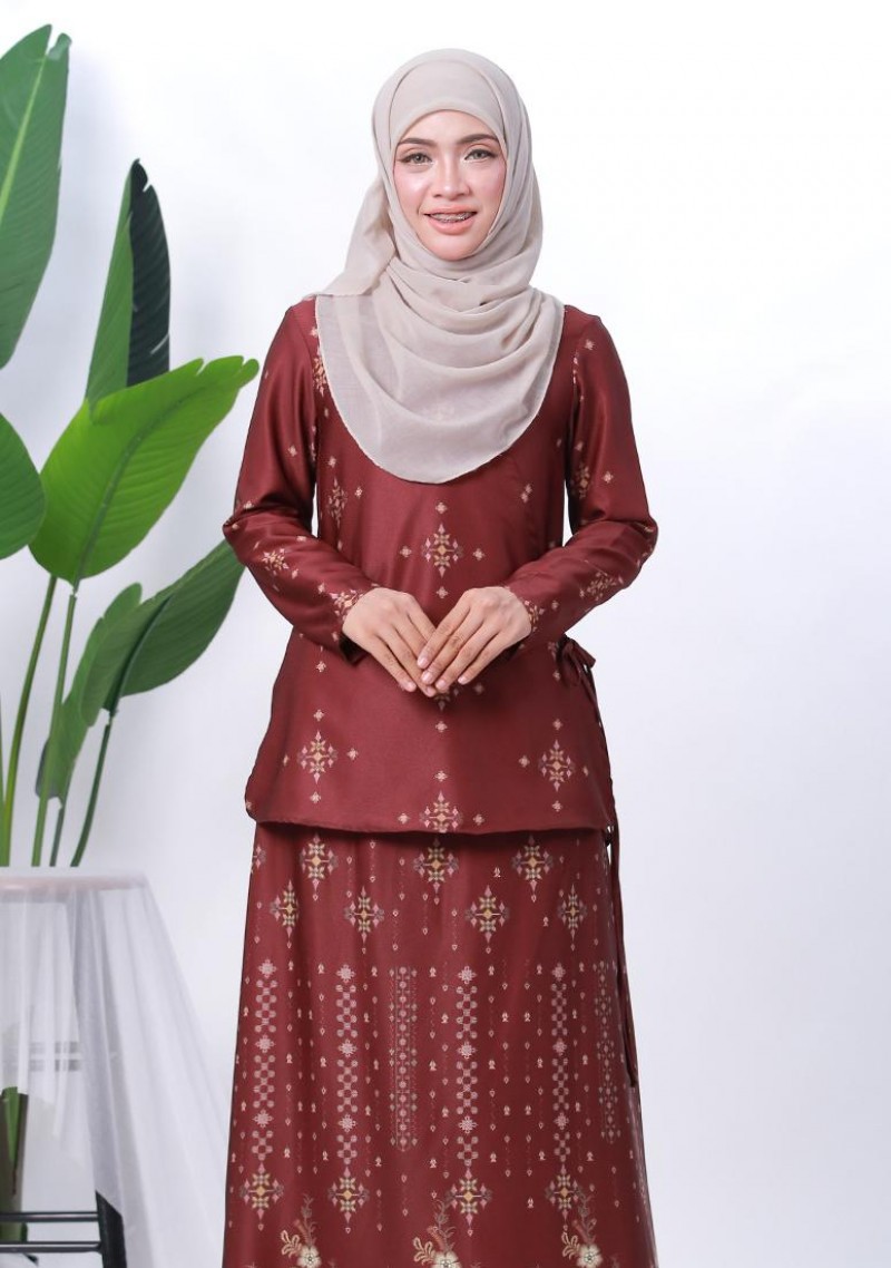 Kurung Hanami - Maroon
