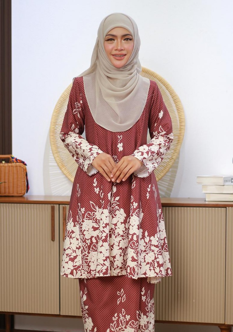 Kurung Che Quroong - Maroon
