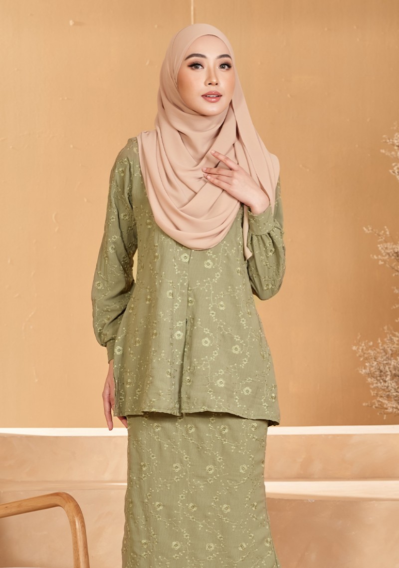 Kurung Zurdia - Matcha Green