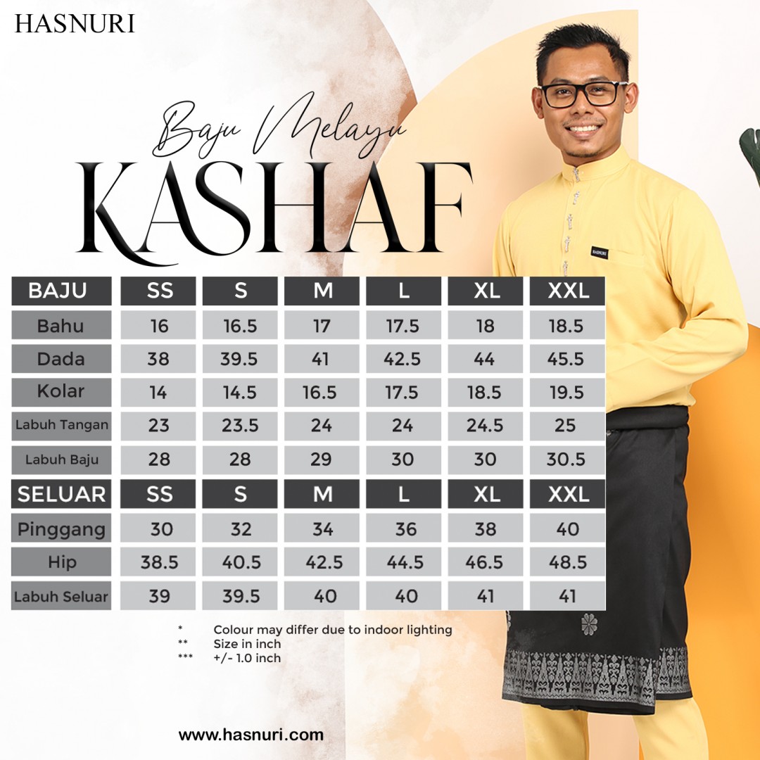 Baju Melayu Kashaf - Oxford Blue