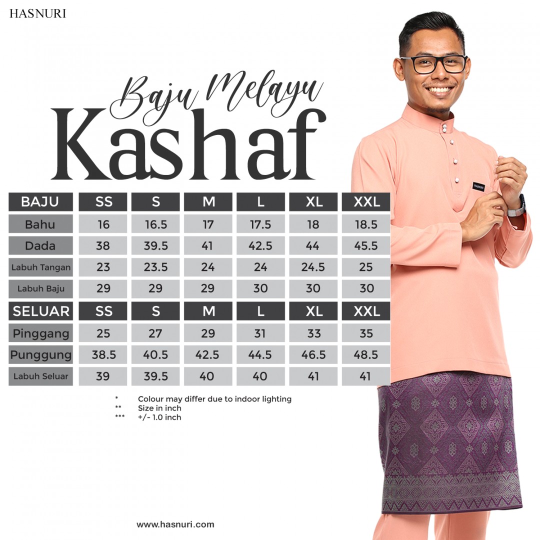 Baju Melayu Kashaf - French Rose