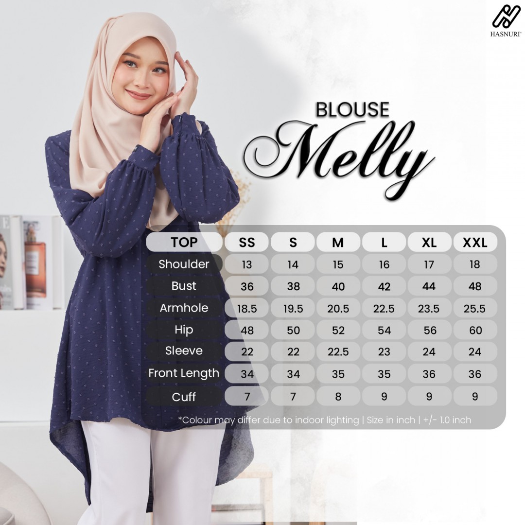 Blouse Melly - Navy Blue