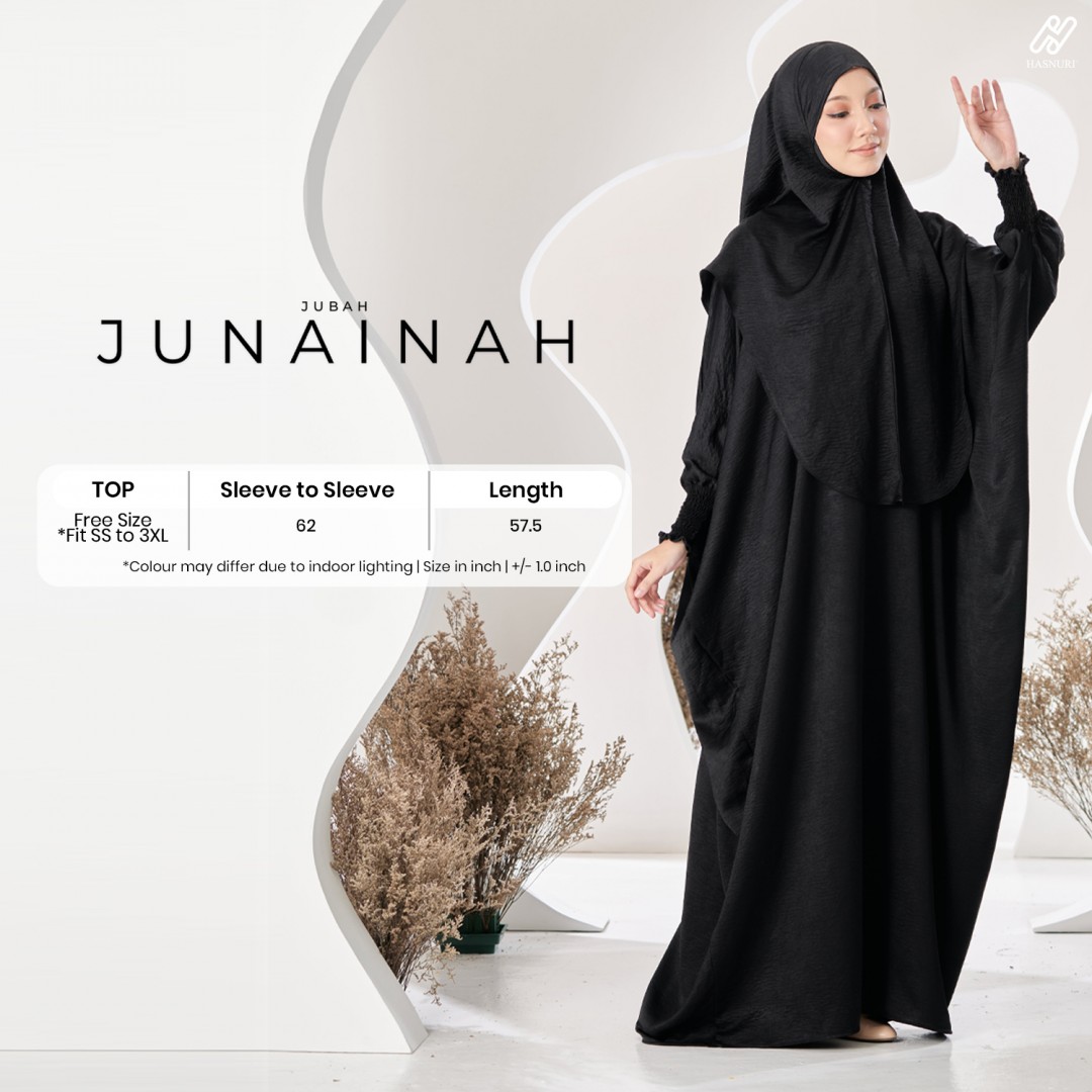 Jubah Junainah - Black