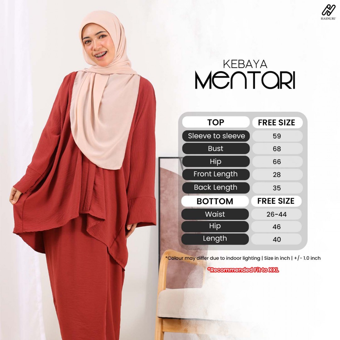 Kebaya Mentari - Brick Red