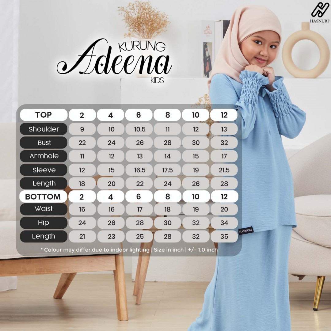 Kurung Adeena Kids - French Rose