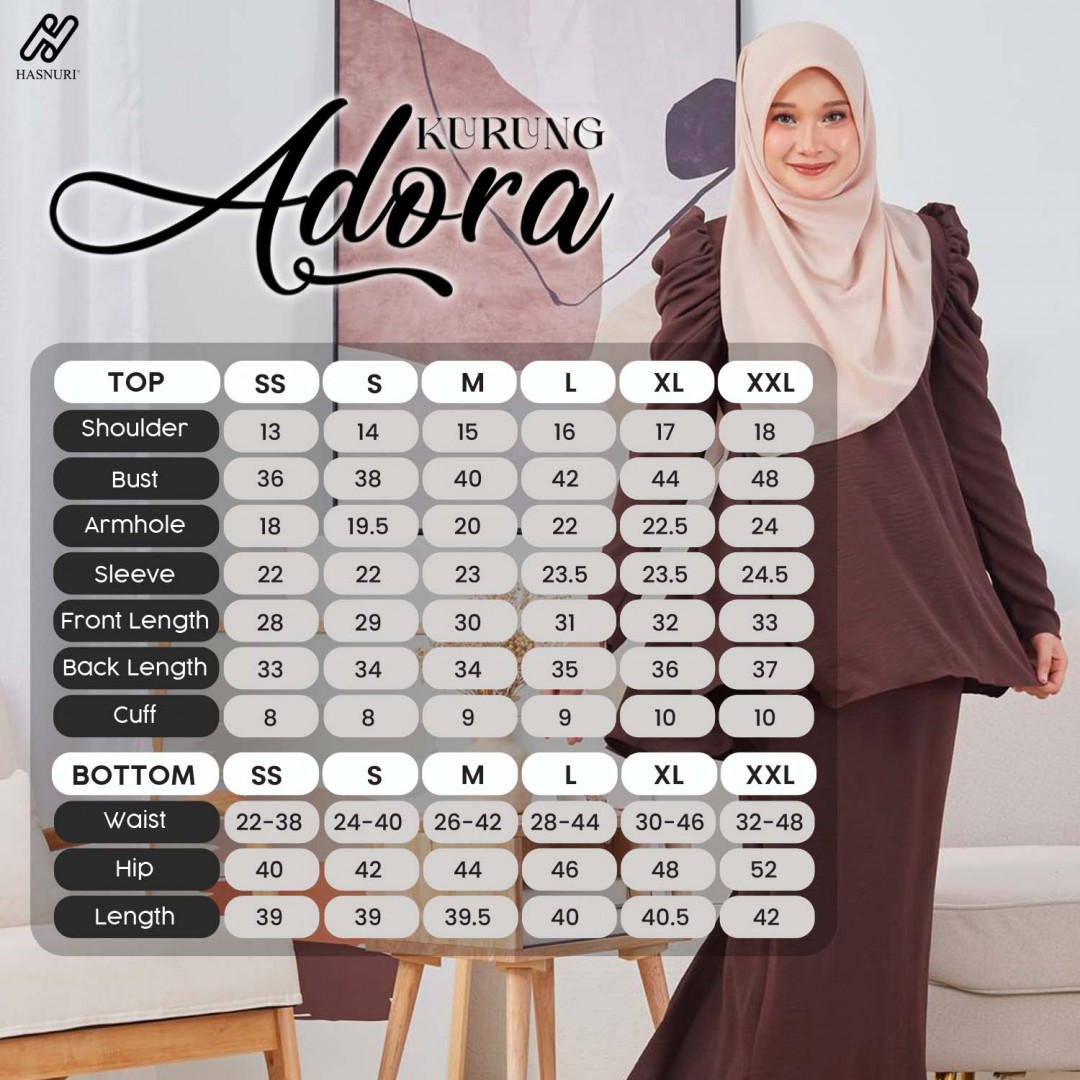 Kurung Adora - Dusty Green