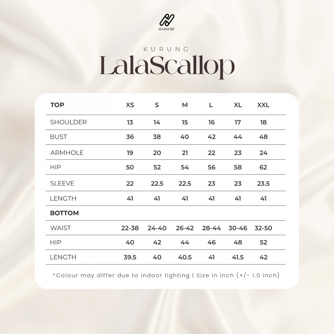 Kurung Lala Scallop - Maroon