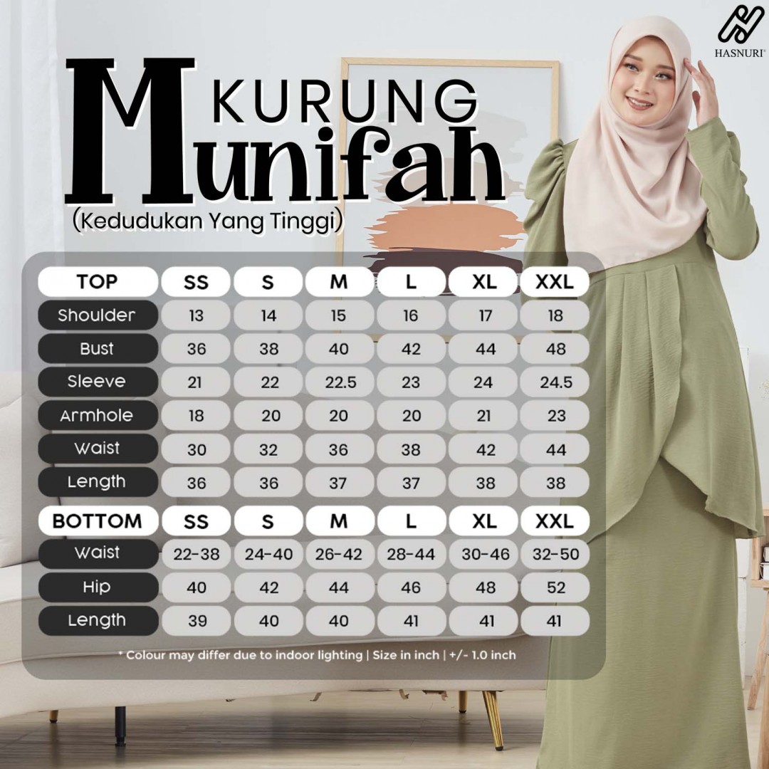 Kurung Munifah - Maroon