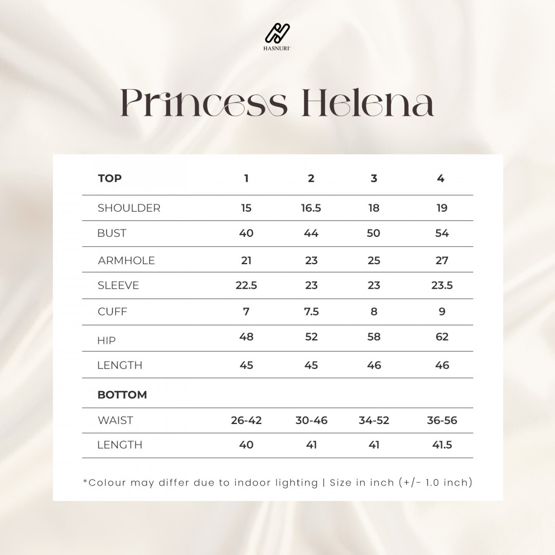 Kurung Princess Helena - Deep Orange