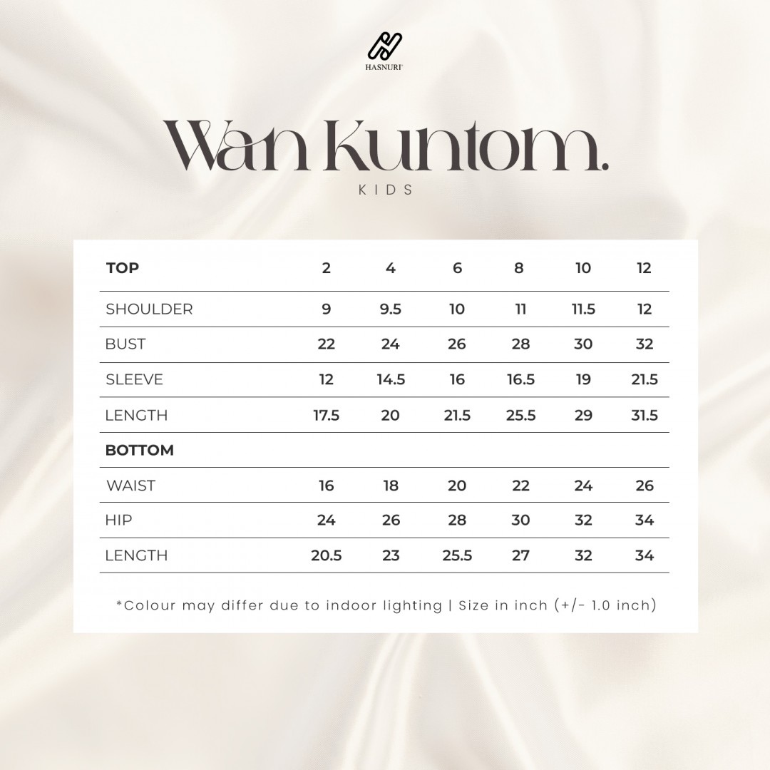 Kurung Wan Kuntom Kids - Baby Peach