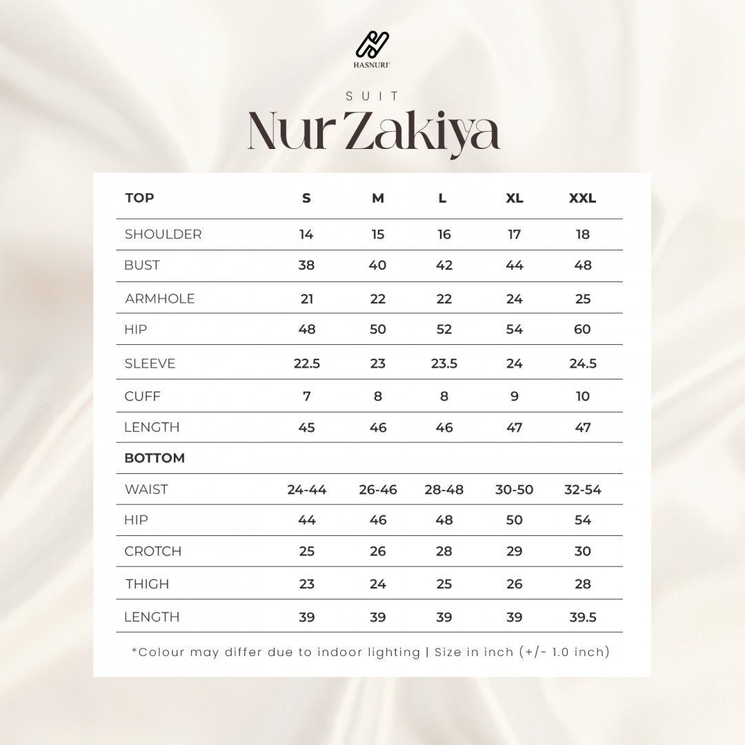 Suit Nur Zakiya - Dark Choc