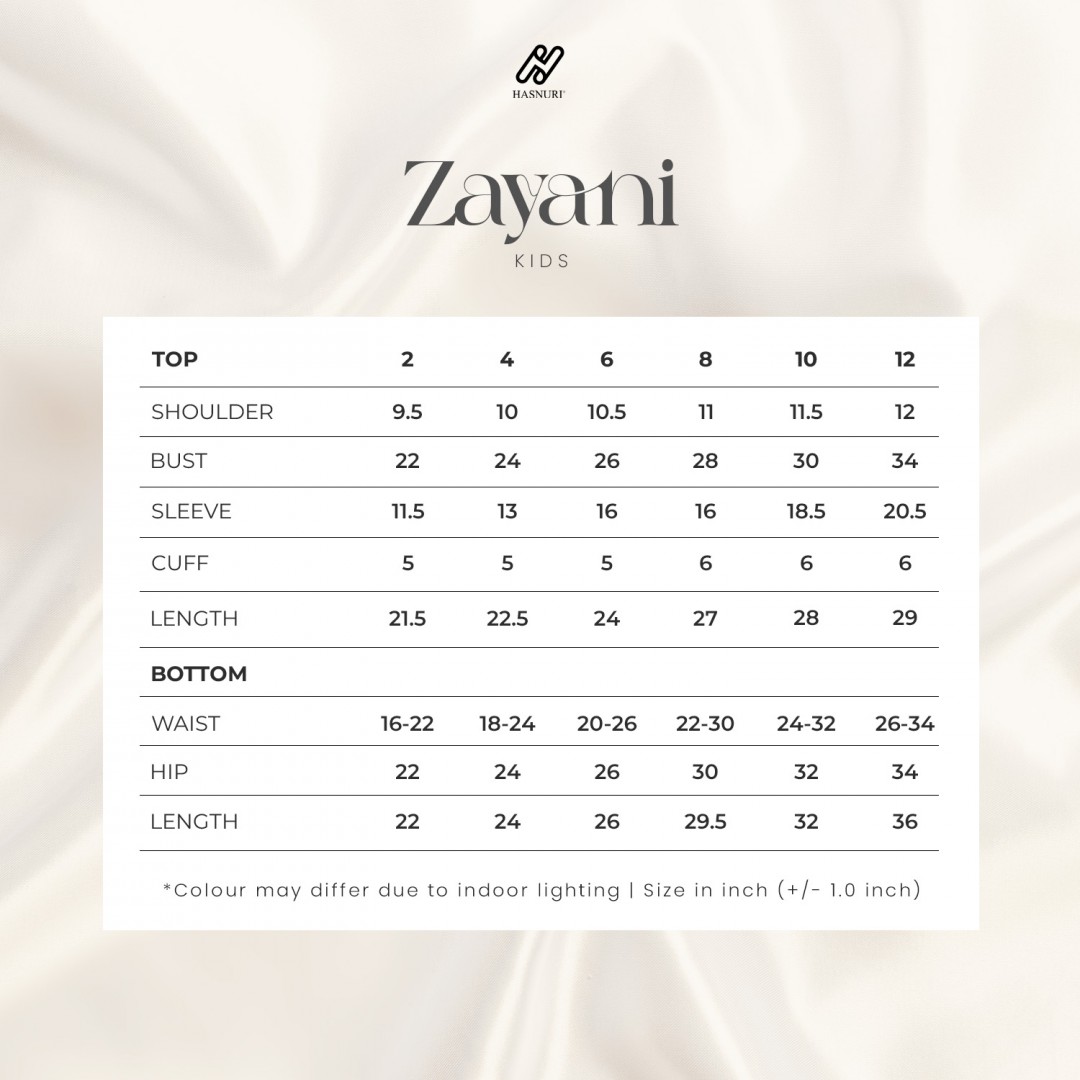 Suit Zayani Kids - Black
