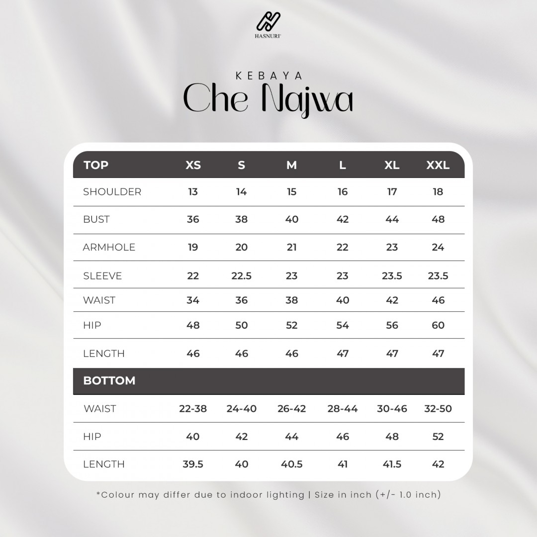 Kebaya Che Najwa - Steel Grey