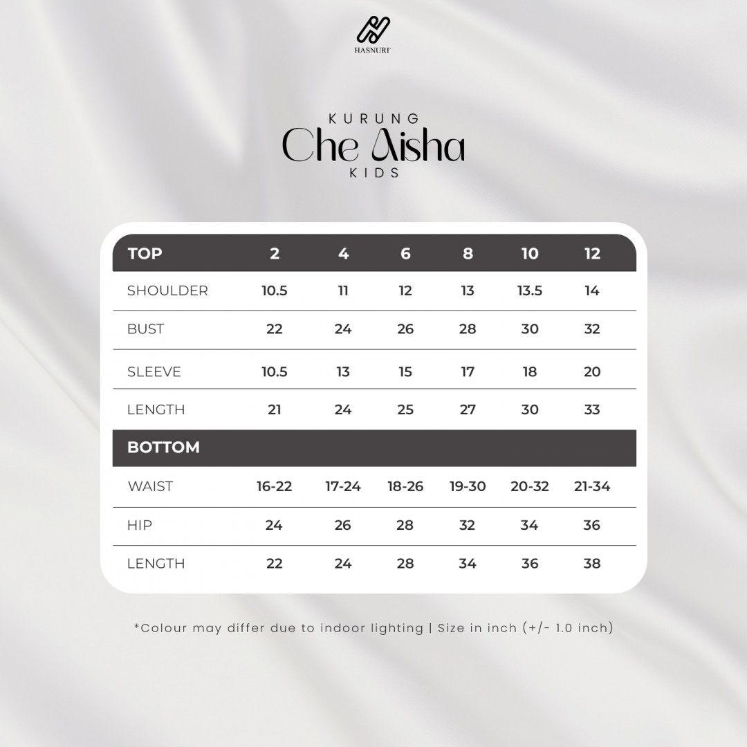 Kurung Che Aisha Kids - Silver Grey