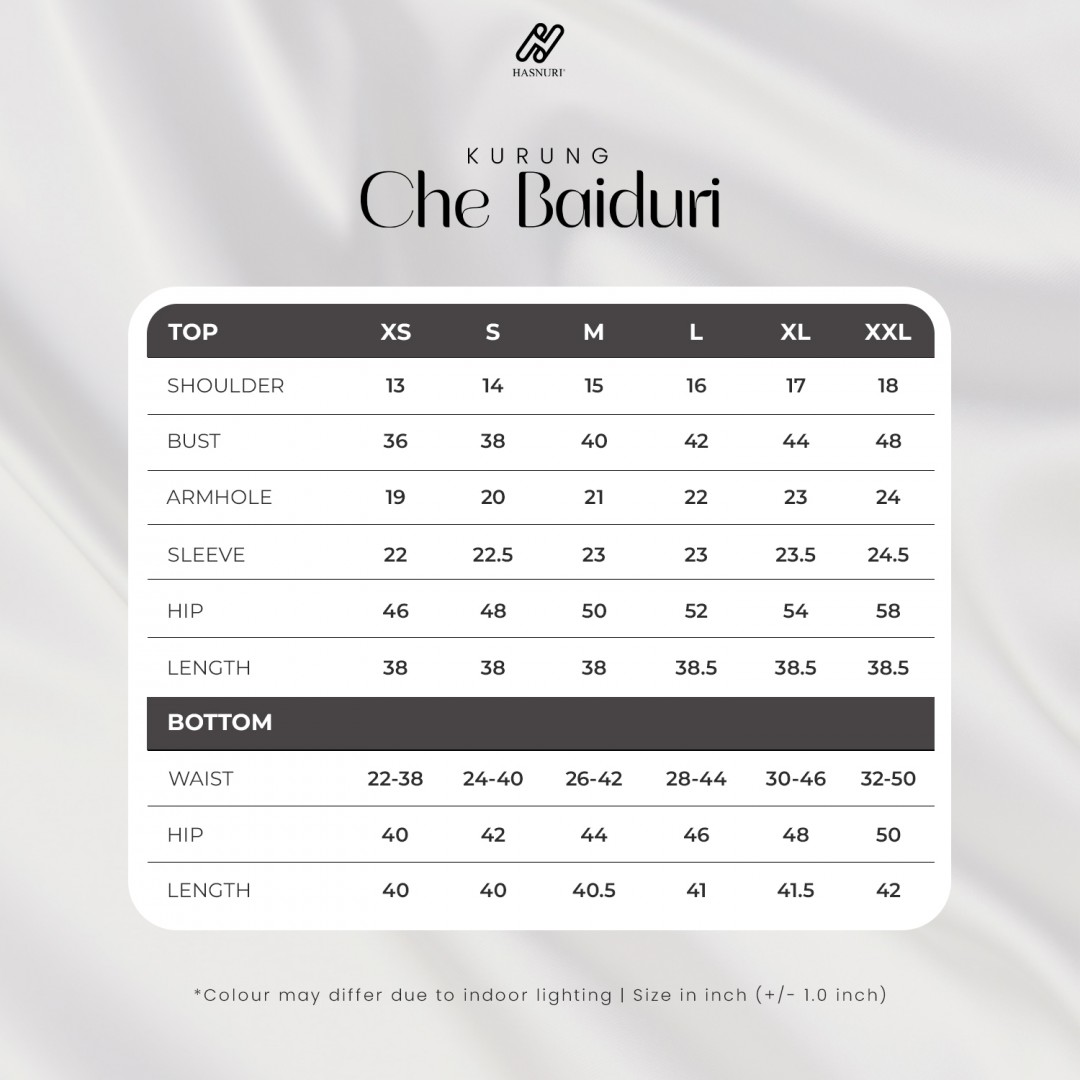 Kurung Che Baiduri - Black