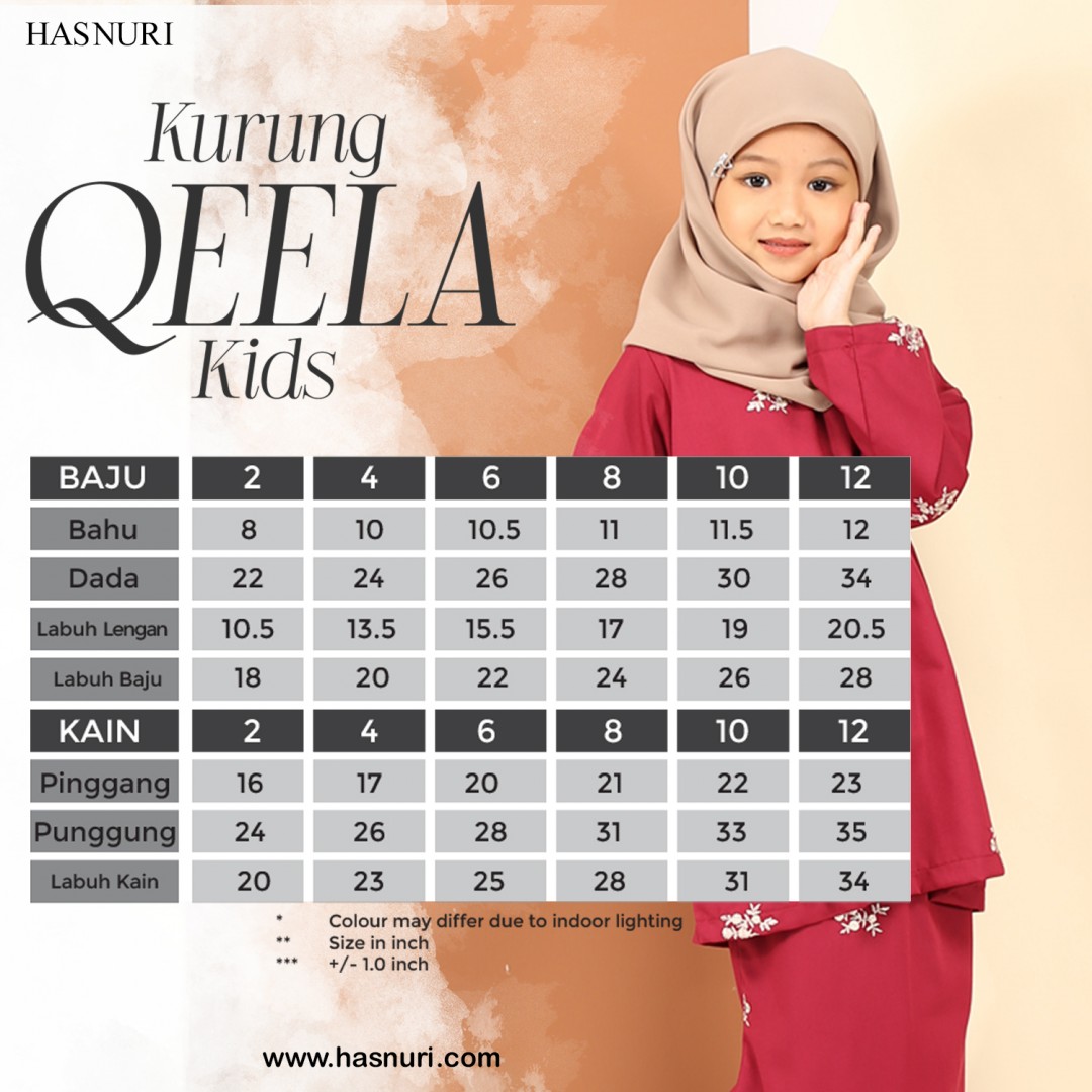 Kurung Qeela Kids - Navy Blue