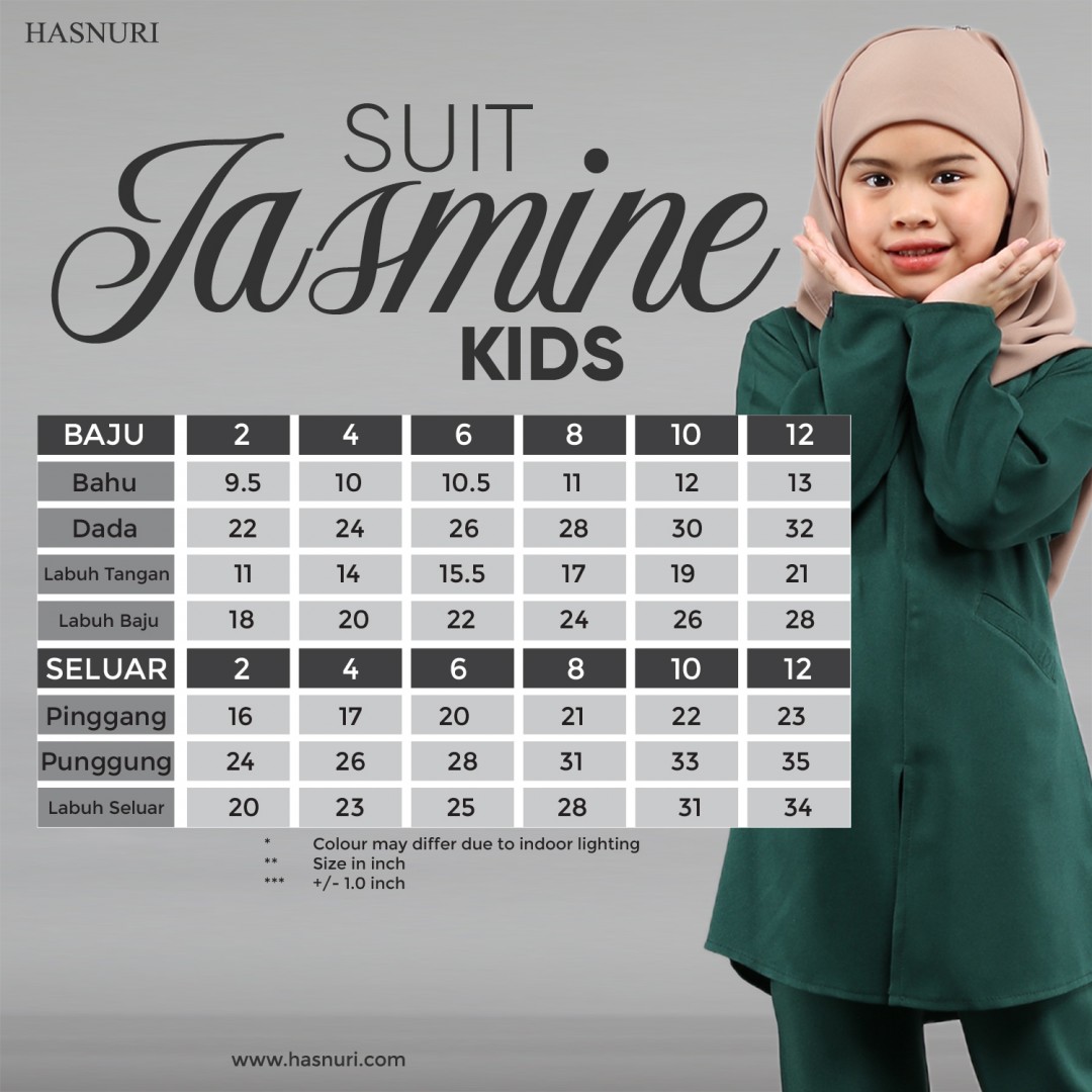 Suit Jasmine Kids - Emerald Green