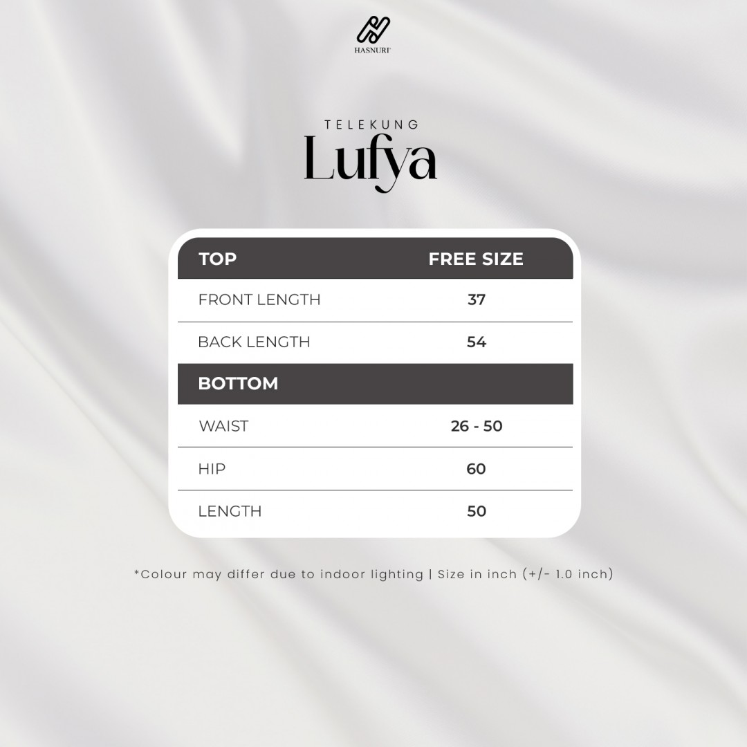 Telekung Lufya - Black
