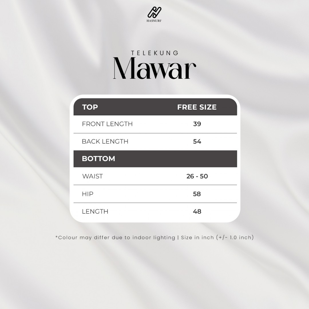 Telekung Mawar - Grey