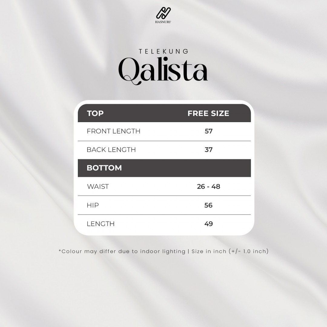 Telekung Qalista - Black