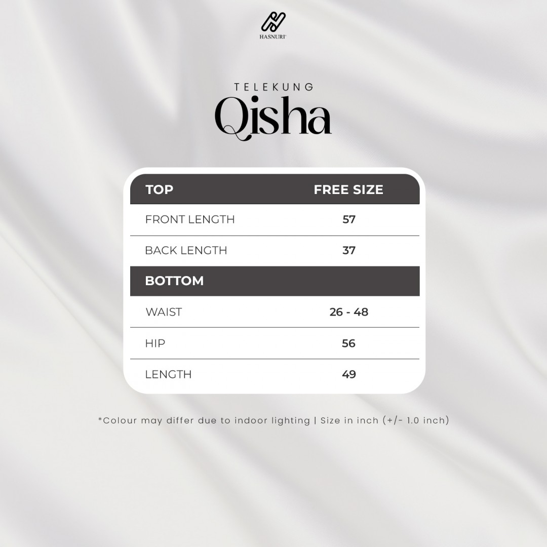 Telekung Qisha - Black