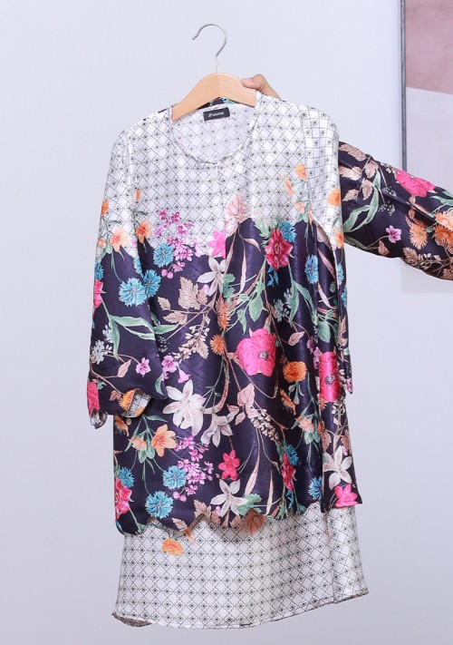 Kurung Sri Seroja Kids - Midnight Blue