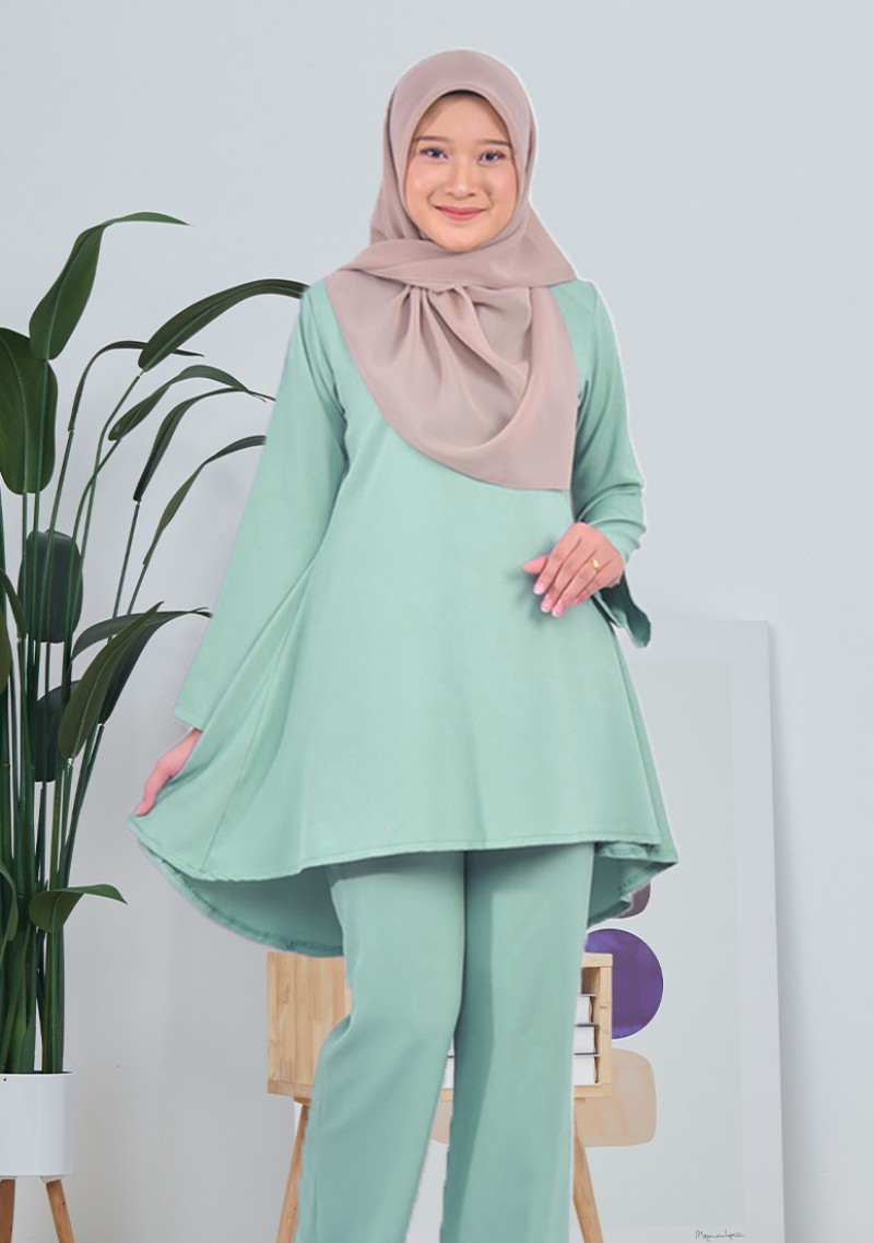 Suit Hijraa - Mint Green
