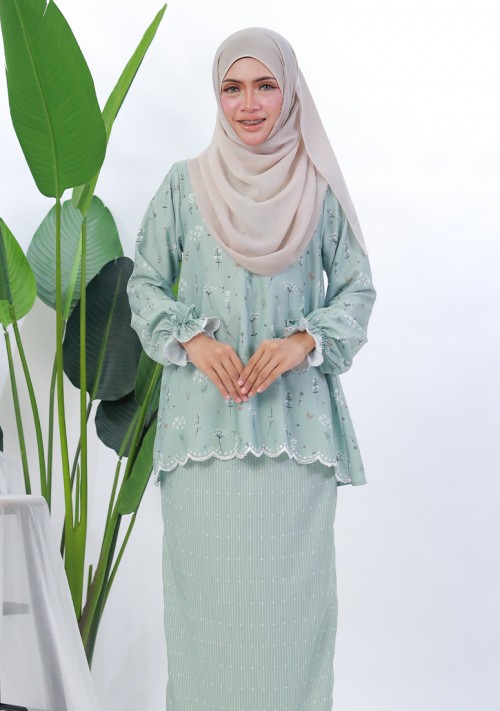 Kurung Dang Aulia - Mint Green